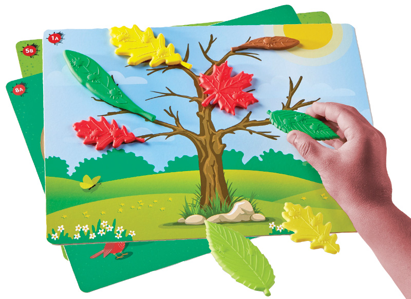 Kleur en vorm - hand2mind Sensory Leaves Math Activity Set - sensorische blaadjes - bomen - wiskundige initiatief - per spel