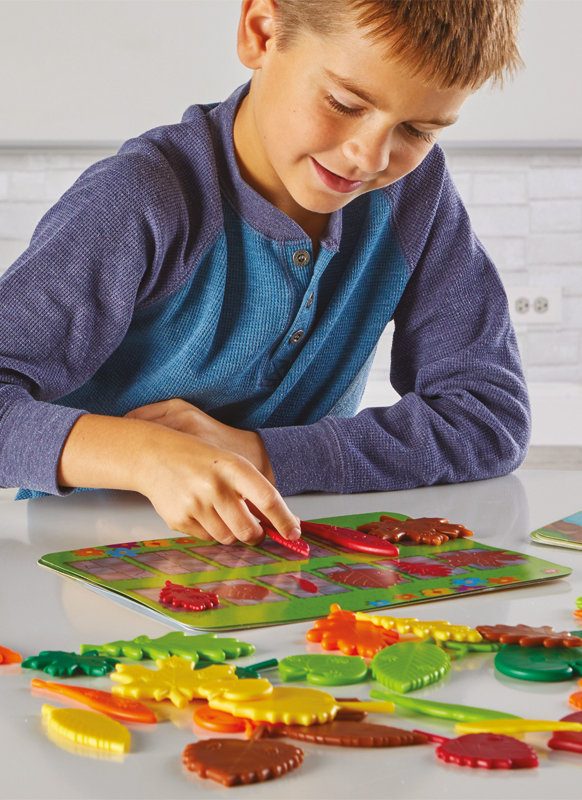 Kleur en vorm - hand2mind Sensory Leaves Math Activity Set - sensorische blaadjes - bomen - wiskundige initiatief - per spel