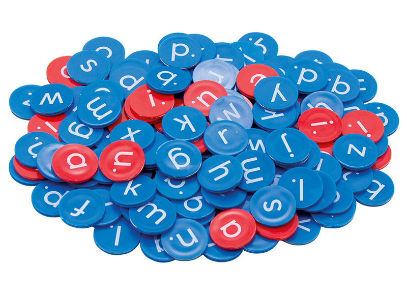 Taal - hhand2mind Lowercase Alphabet Chips - alfabet - letters - magnetische schijfjes - - set van 156 assorti