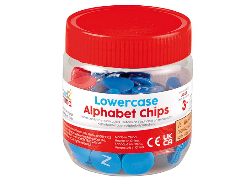 Taal - hhand2mind Lowercase Alphabet Chips - alfabet - letters - magnetische schijfjes - - set van 156 assorti