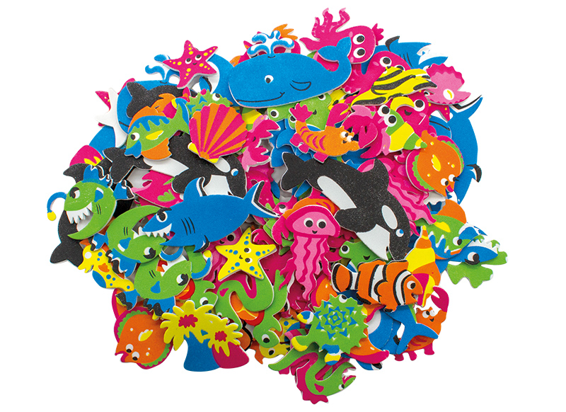 Stickers - foam - zee - set van 120 assorti