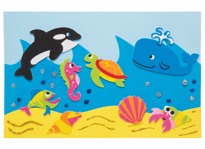 Stickers - foam - zee - set van 120 assorti