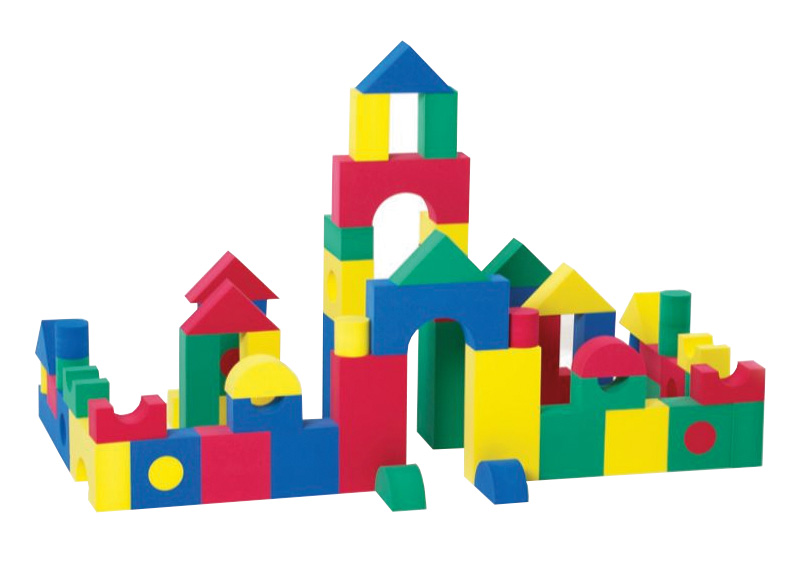 Bouwset - EDX Education - soft gekleurde foamblokken - set van 68