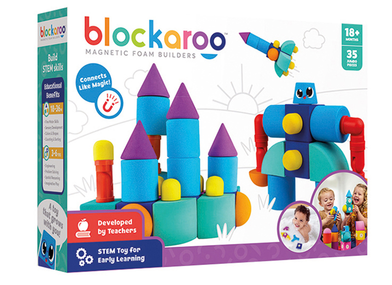 Constructie - blokken - magnetisch - blockaroo - set van 35