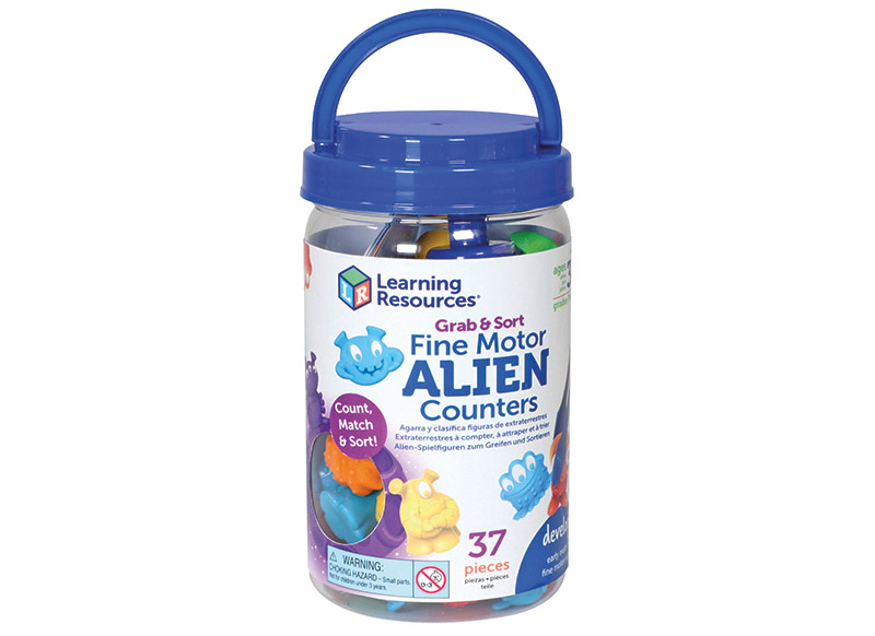 Sorteerfiguren - Learning Resources Grab & Sort Fine Motor Alien Counters - fijne motoriek - set van 37 assorti