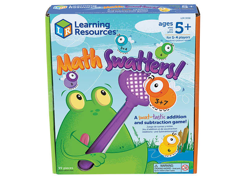 Spel - rekenspel - Learning Resources Math Swatters Addition & Subtraction Game - vliegen meppen - tafelslag - optellen en aftrekken - per spel