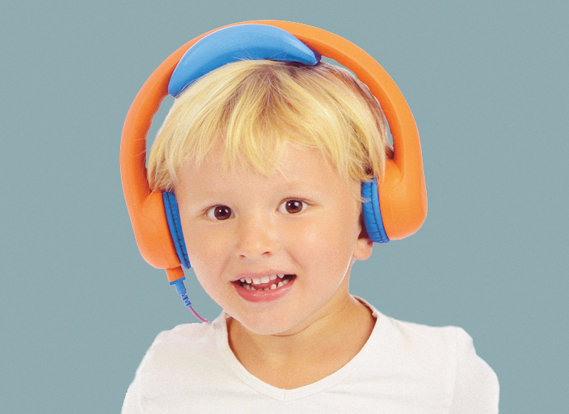 Hoofdtelefoon - KidsCover Safe 'n Sound - flexibel - blauw - per stuk