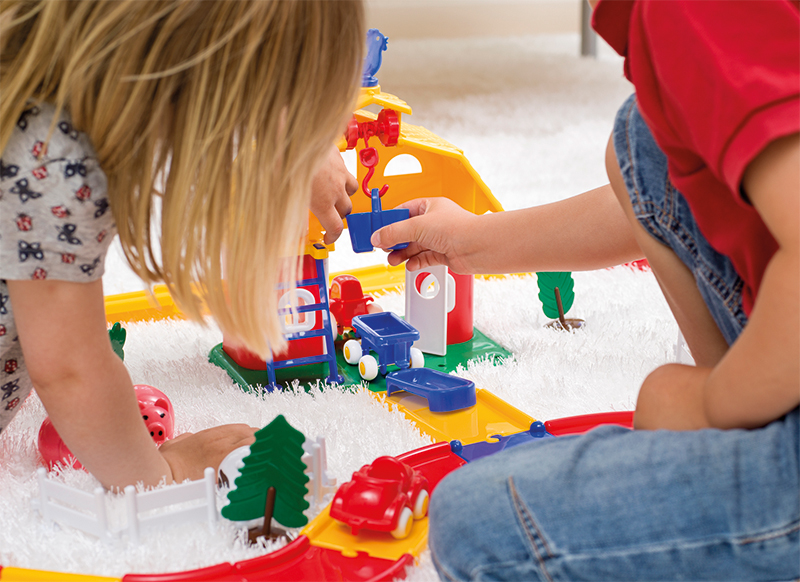 Speelgoed - voertuigen - Viking Toys City Farm - boerderij - met accessoires - set van 59 assorti