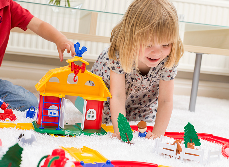 Speelgoed - voertuigen - Viking Toys City Farm - boerderij - met accessoires - set van 59 assorti