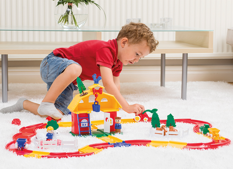Speelgoed - voertuigen - Viking Toys City Farm - boerderij - met accessoires - set van 59 assorti